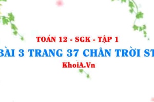 Bài 3 trang 37 Toán 12 Tập 1 Chân trời sáng tạo